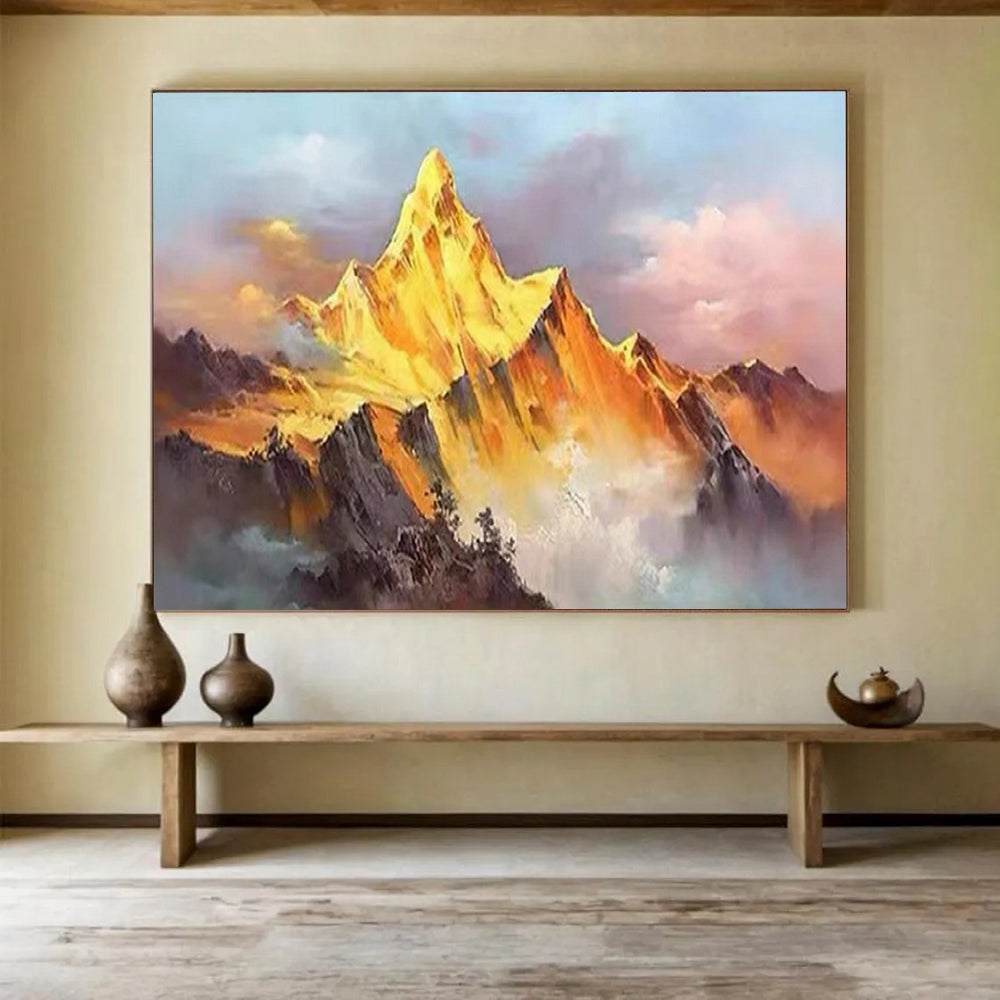 golden mountain wall art
